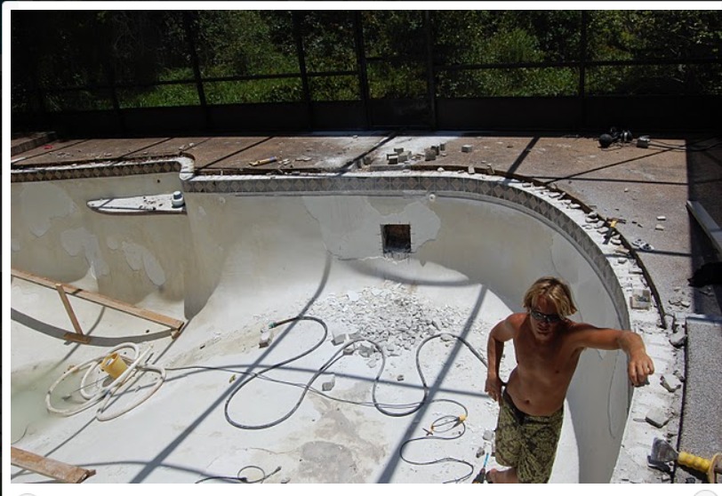 Pool renovation before reconstruction
